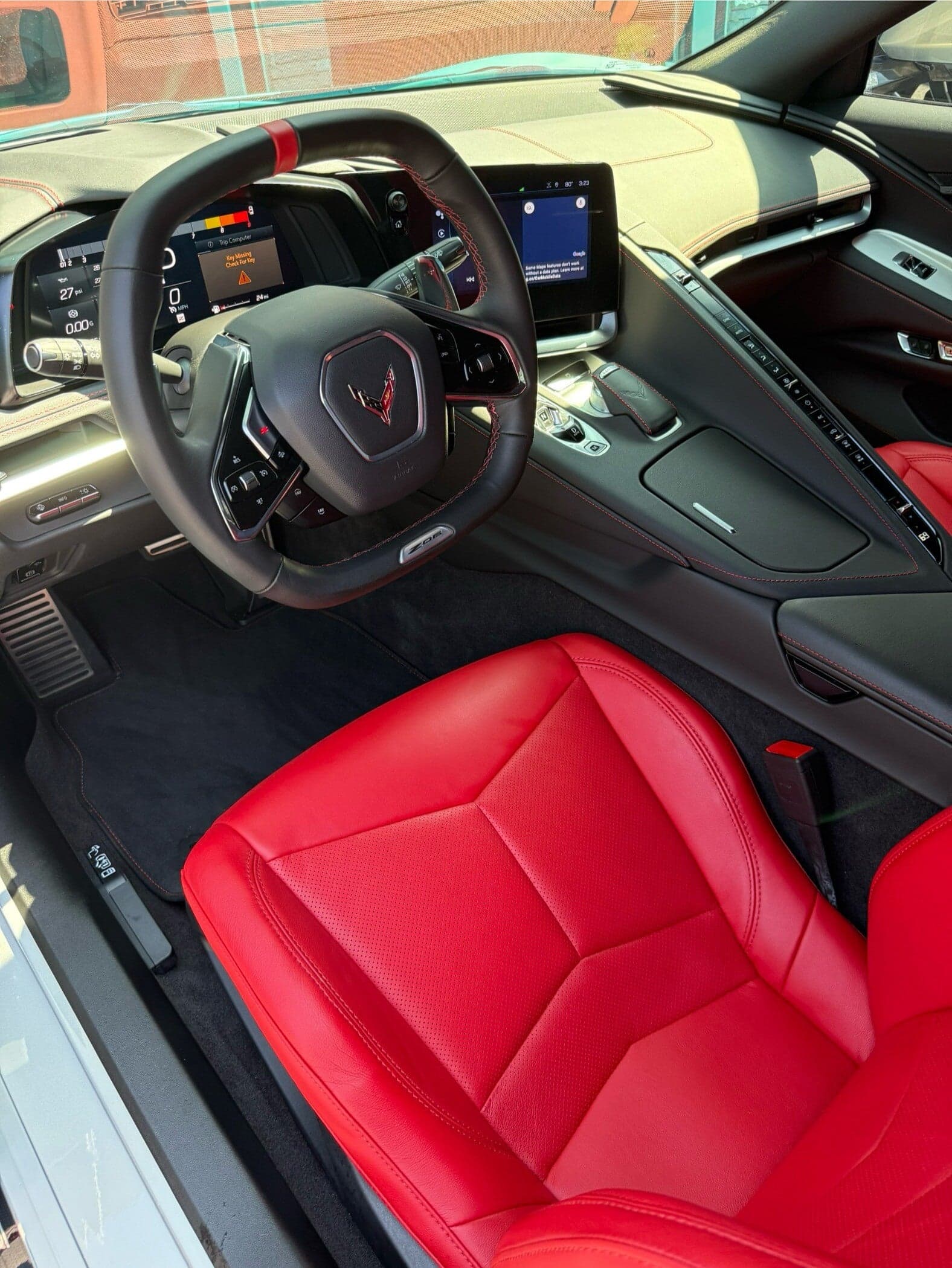 Red Corvette interior published in Pure Line Auto’s gallery